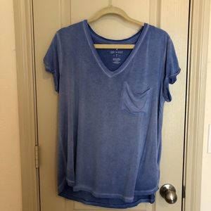 Blue soft and sexy American eagle top